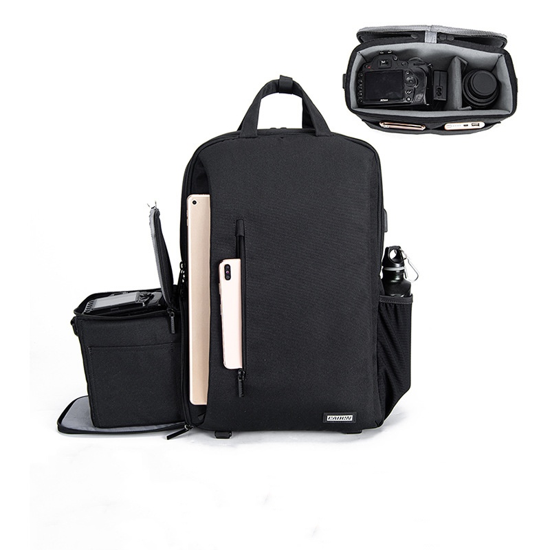 Laptop Backpack 15.6 - Mochila grande para câmera DSLR/SLR/espelho, bolsa