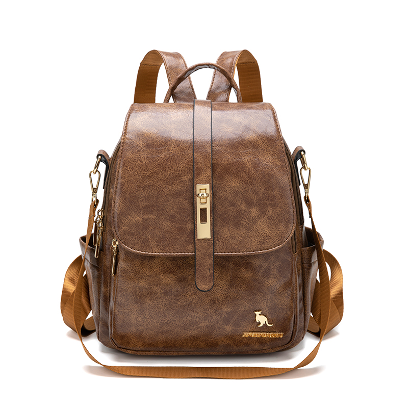 Leather Backpack Vintage - Mochila Vintage de couro macio para
