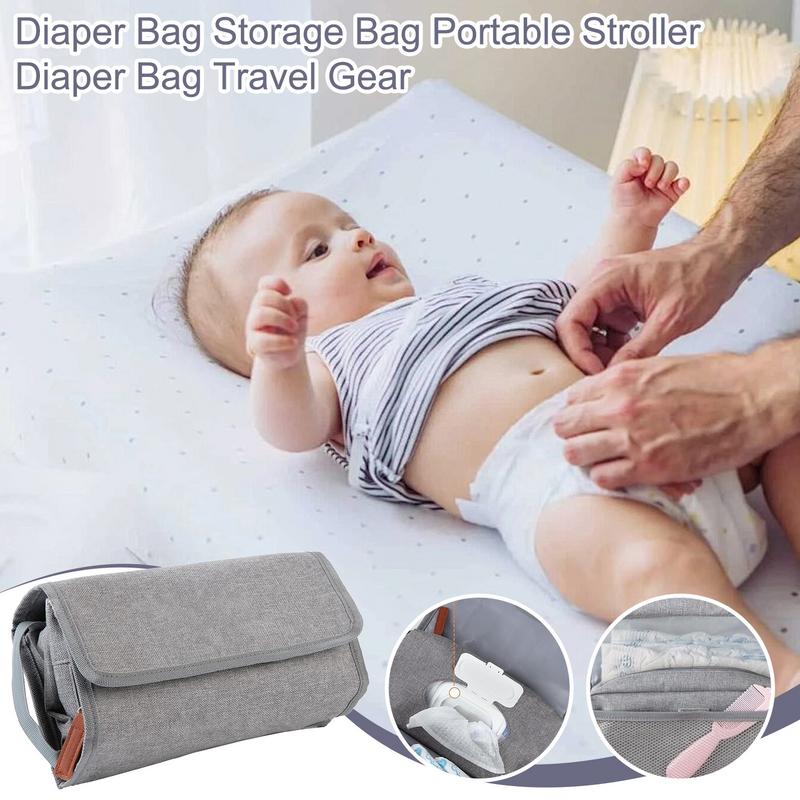 Backpack Diaper Bag - Pequena bolsa de fraldas dobrável portátil