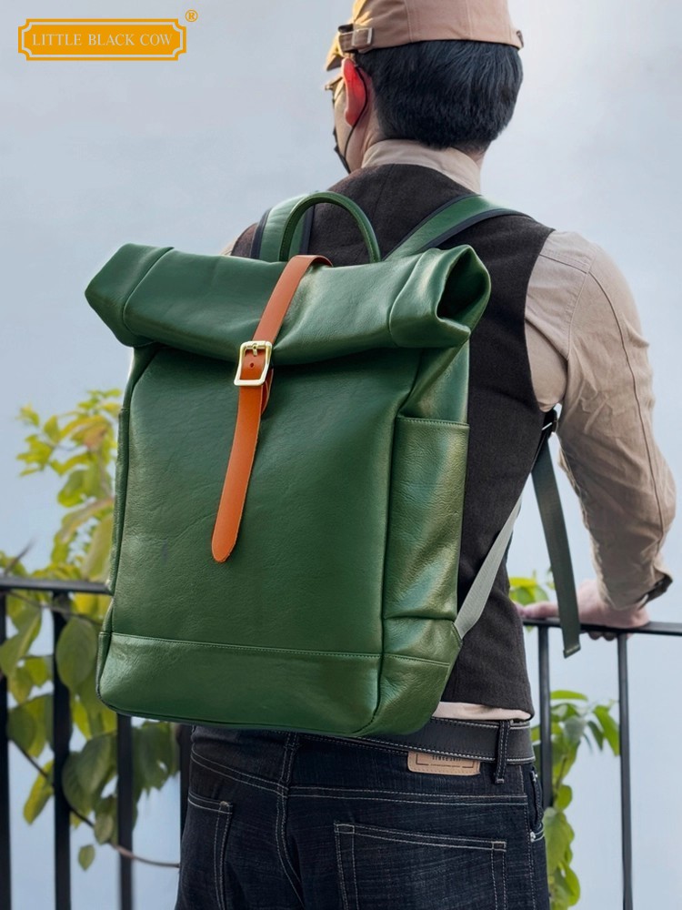 Mochila Masculina de Couro Gen - Leather Backpack Vintage avaliação e preço