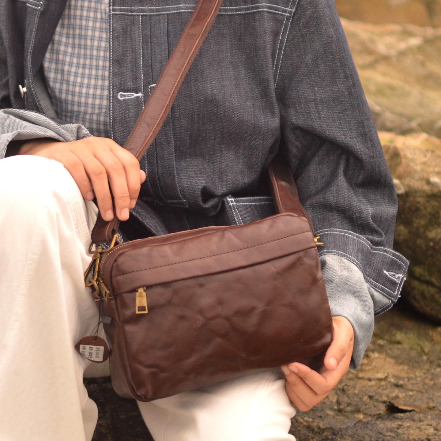 AETOO Bolsa transversal vintag - Leather Backpack Vintage avaliação e preço