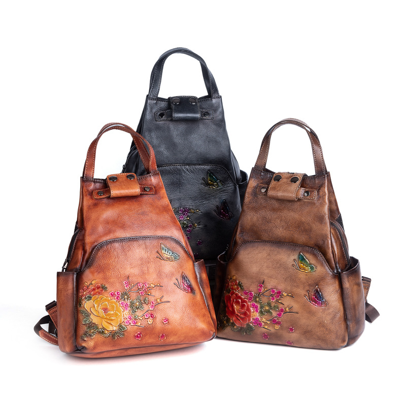 Mochila de Ombro em Couro Genu - Leather Backpack Vintage avaliação e preço