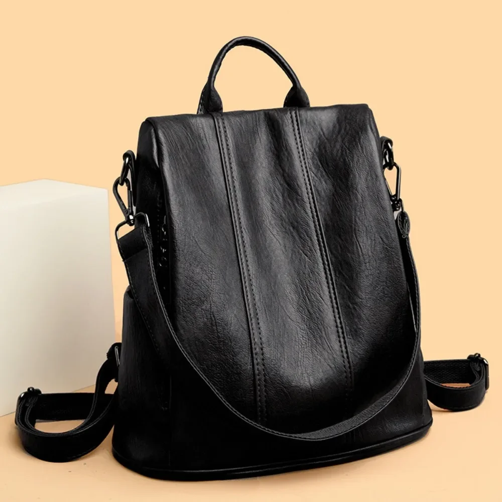 Novo anti-roubo mochila para p - Leather Backpack Vintage avaliação e preço
